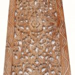 Luxury Asian Carved Wood Wall Decor Panel. Floral Wood Wall Art. White Wash wood carved wall art
