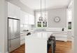 Luxury Classic modern white kitchen design. Solu-slimline handles, gloss  polyurethane door fronts modern white kitchen designs