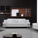 Luxury Clef Modern White Leather Sofa Set contemporary white leather sofa
