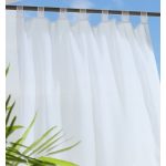 Luxury Commonwealth Escape Tab Top Sheers - White tab top sheer curtains