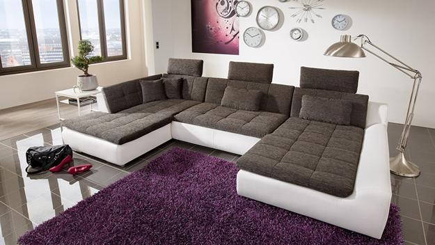 Luxury Contemporary living room furniture, modular sofa in black and white modern sofas for living room