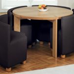 Luxury Cozy Dining Room With Round Small Furniture Used Black Chair Color Used small dining room sets