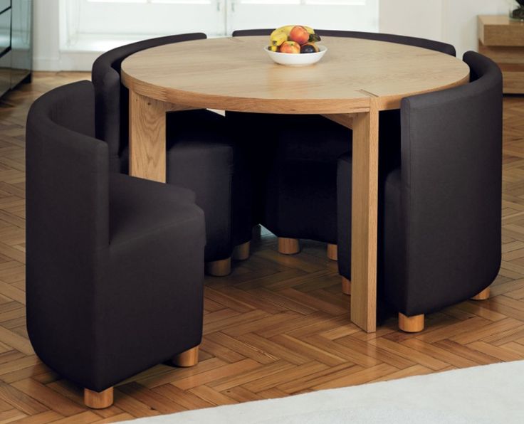 Luxury Cozy Dining Room With Round Small Furniture Used Black Chair Color Used small dining room sets