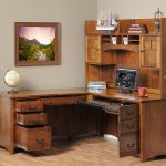 Luxury Image of: Corner Office Desk Wooden corner office desk with storage