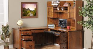 Luxury Image of: Corner Office Desk Wooden corner office desk with storage