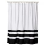 Luxury loved 399 times 399 black and white striped shower curtain