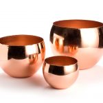 Luxury Set of 3 Copper Votive Bowls ... copper decorative accessories