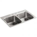 Luxury Verse Drop-In Stainless Steel 33 in. 4-Hole Double Basin Kitchen Sink kitchen sinks stainless steel
