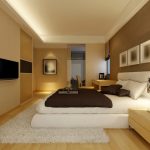 Awesome Large light brown bedroom with white rug and bed, light wood furniture and master bedroom furniture designs