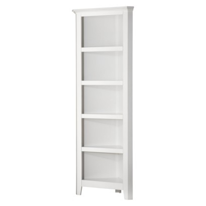 Master Carson 5 Shelf Corner Bookcase - White white corner bookcase