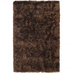 Master Chandra Rugs Sunlight Dark Brown Shag Rug - SUN9800 brown shag carpet