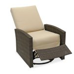 Master Havana Aluminum u0026 Woven Resin Wicker Swivel Recliner reclining patio chair