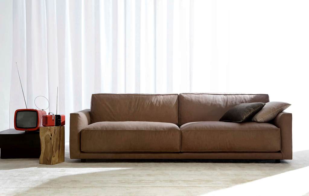 Master Image of: Brown Leather Sofa Contemporary contemporary leather sofa