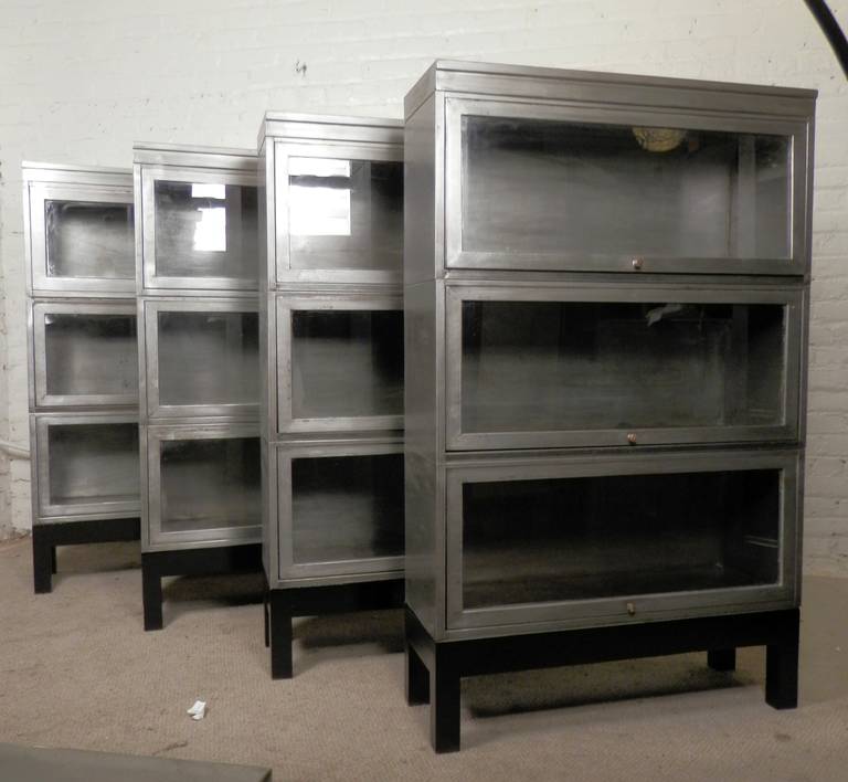 Master Mid-Century Stack Metal Barrister Bookcase (Single Unit) 2 metal barrister bookcase