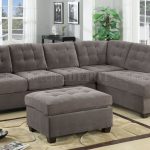 Cute F7139 Reversible Tufted Sectional in Charcoal Suede by Poundex microfiber sectional sofa