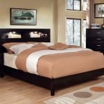 Modern Amazon.com: Furniture of America Metro Platform Bed with Bookcase Headboard  and Light queen bed with bookcase headboard