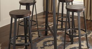 Modern Ashley Signature Design Challiman 5-Piece Round Bar Table Set - Item round pub table sets
