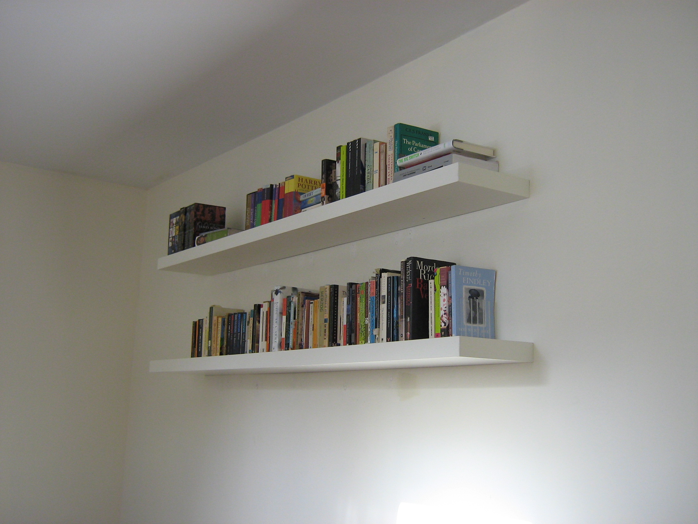 Modern Book Wall Shelves Gallery With Design Enhancement : Contemporary Books  Floating Shelves white wall bookshelves