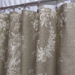 Modern French Country Curtains, Neutral Toile Drapes, Linen-Colored Window Curtains,  Shabby Chic, French french toile curtains