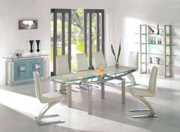 A luxurious dinner with modern dining table sets