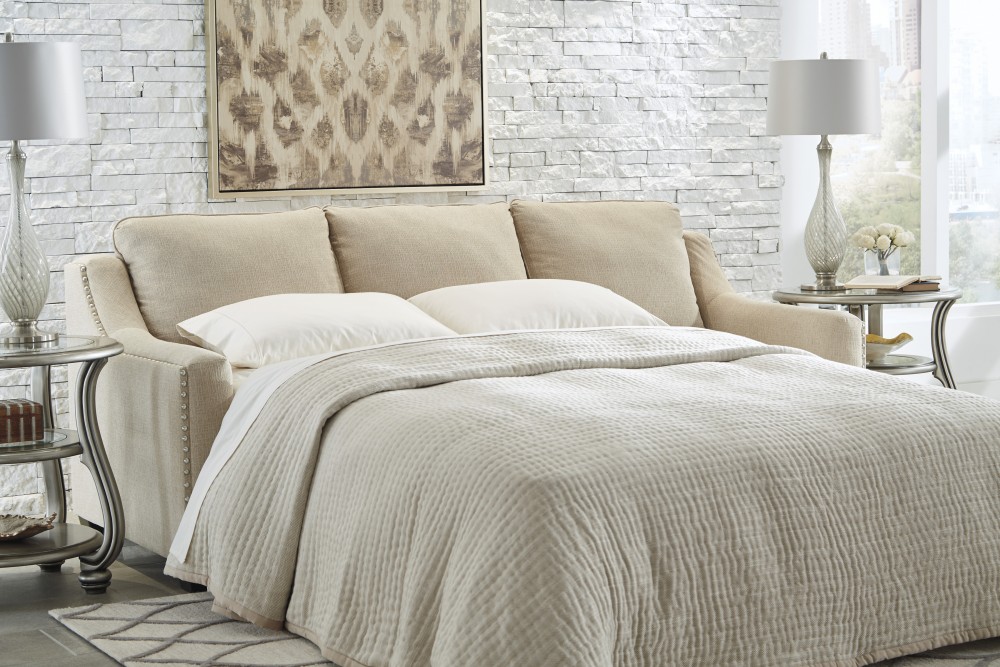 Modern Mauricio - Linen - Queen Sofa Sleeper linen sleeper sofa