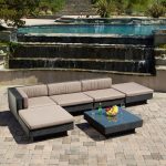 Modern Outdoor Patio Furniture 6pcs Wicker Luxury Sectional Sofa Seating Set  modern-landscape luxury wicker outdoor furniture