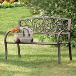 Modern QUICK VIEW. Blooming Iron Garden Bench outdoor metal benches