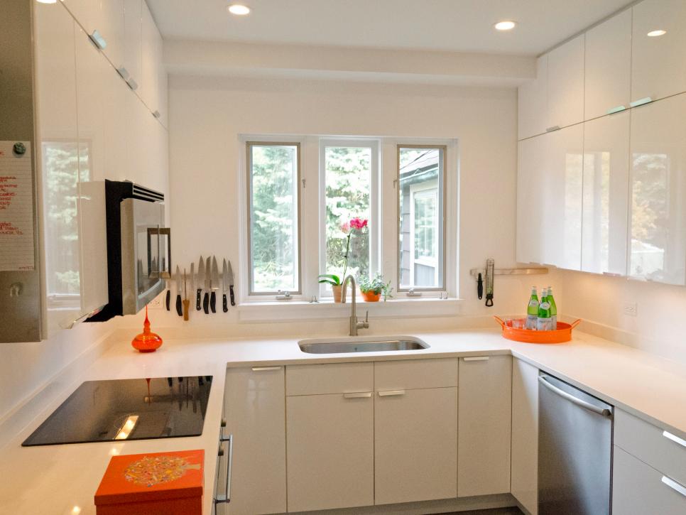 Modern Small Kitchen Design: Smart Layouts u0026 Storage Photos | HGTV kitchen ideas for small kitchens