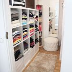 Modern This closet Via House of Philia has the same type of Pax small walk in closet ideas