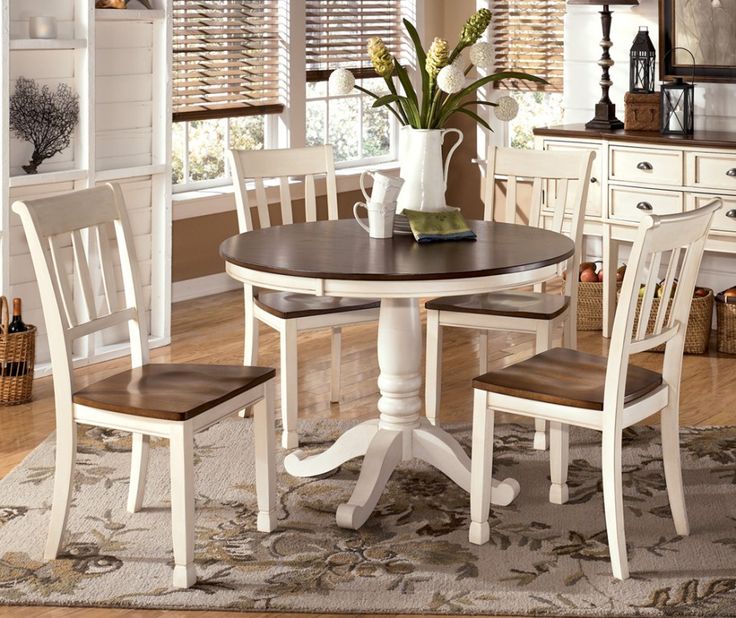 Modern Varied Round Dining Table Sets and Their Kinds: Simple Dining Set Wooden round kitchen table