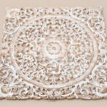 Modern White Wash Wood Carving Wall Art Panel. Wall by SiamSawadee wood carved wall art