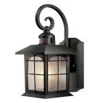 Compact Home Decorators Collection Brimfield 180-Degree 1-Light Aged Iron Motion-Sensing  Outdoor Wall motion sensor porch light