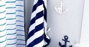 Stunning Blue and White Anchor Hooks from Pottery Barn Kids: http://www. Anchor RoomBathroom nautical anchor bathroom decor