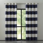 Stunning Alston Blue and White Striped Curtains | Crate and Barrel navy and white striped curtains