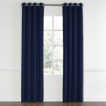 Cool Navy-Blue-Velvet-Grommet-Curtain-Front navy blue curtains