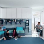 New Contemporary teenage bedroom furniture in white and turquoise blue colors teenage bedroom furniture
