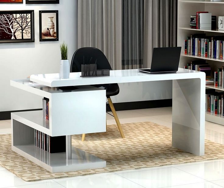 New Futuristický koncept pro Modern Office Desk, který je laděn do bílé a modern desks for home