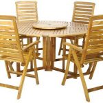 New Henley Garden Furniture Set round wooden garden table and chairs