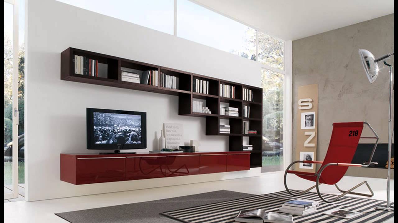 New Modern Living Room Wall Units With Storage Inspiration YouTube - Designer wall wall shelving units for living room