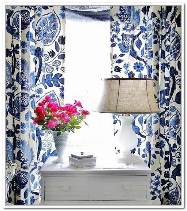 New Navy Blue Floral CurtainsDoors and Windows Gallery. Blue And White  CurtainsFloral ... blue and white floral curtains