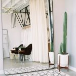 New oversized wall mirror, cute cactus and a Moroccan rug bedroom wall mirrors