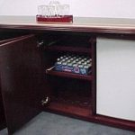 Beautiful CUSTOM CREDENZA WITH WINE RACK AND REFRIGERATOR office credenza with refrigerator