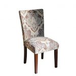 Elegant Parsons Chair (set of 2) Pattern: Blue u0026 Brown Paisley patterned parsons chairs