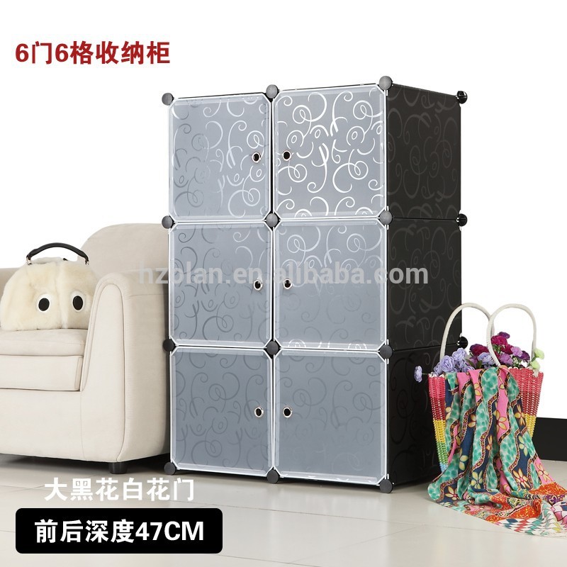 Photos of 6 Cube Diy Pp Plastic Shelf Organizer Clothes Cabinet Cloth Wardrobes - plastic racks for clothes