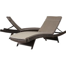 Photos of Ferrara Chaise Lounge with Cushion (Set of 2) outdoor chaise lounge chairs