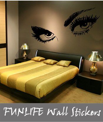Photos of Giant EYE Large huge salon wall sticker decal stencil transfer mural art wall stickers for adults bedroom