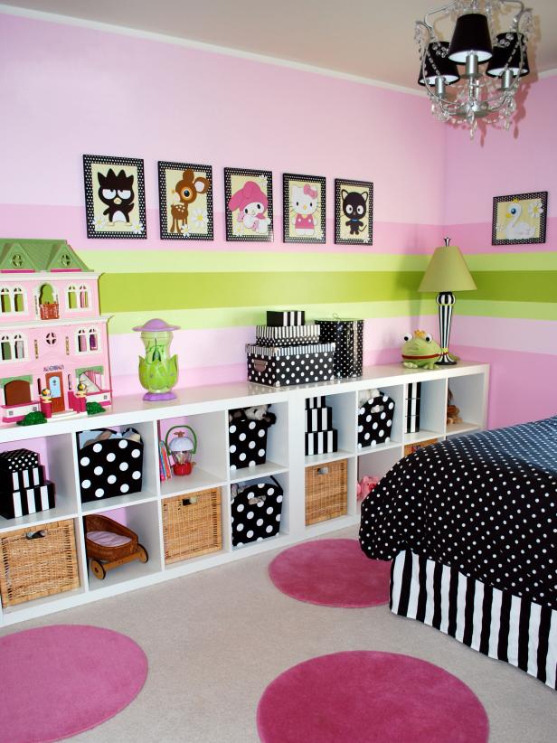 Photos of Girlsu0027 Bedroom With Modular Storage Bookcase room decorating ideas for kids