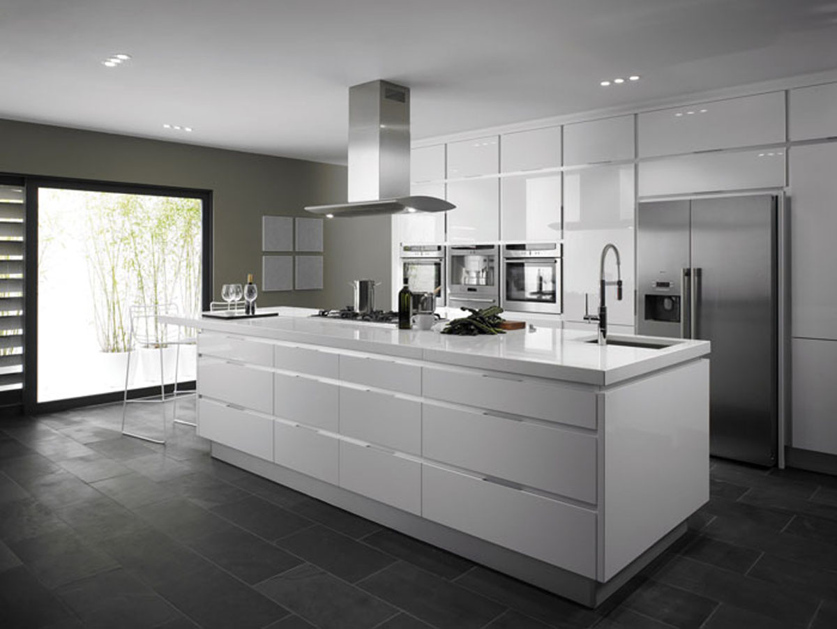 Photos of Kitchen inspiration: high gloss white kitchen works well in both modern and modern kitchen inspiration