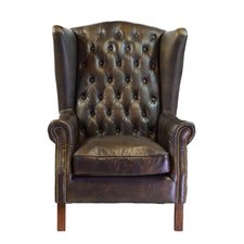 Photos of Moscow Leather Wingback Chair leather wing back chair