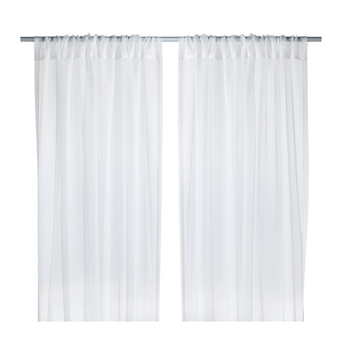 Photos of TERESIA Sheer curtains, 1 pair IKEA white sheer curtains